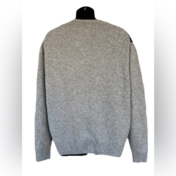 DANIEL CREMIEUX Mens 100% Cashmere V Neck Sweater Gray Blue Argyle Sz XL - Picture 2 of 9